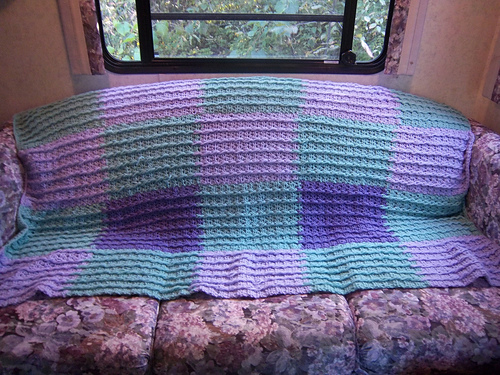 Sage Lilac Single Raised Rib Blanket