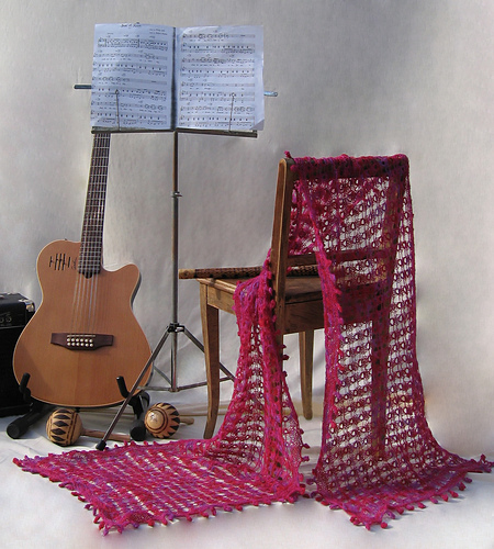 Cricket Cove PAINTED LACE STOLE cc100