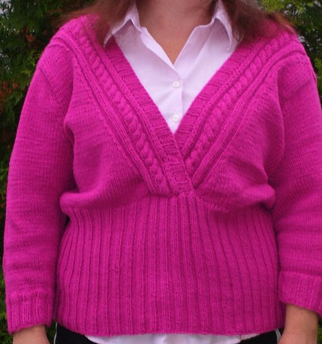 41 Cyclamen Wrap Sweater