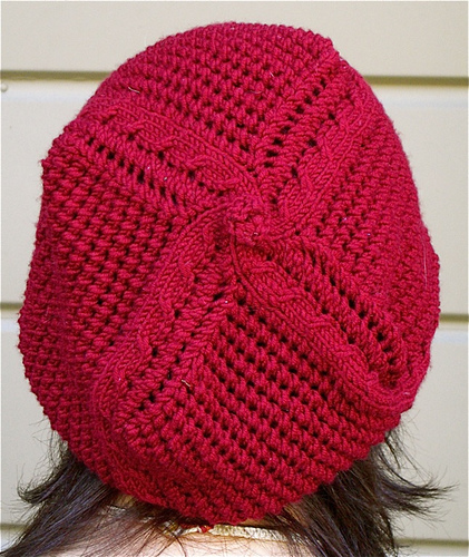 Lace and Cable Beret