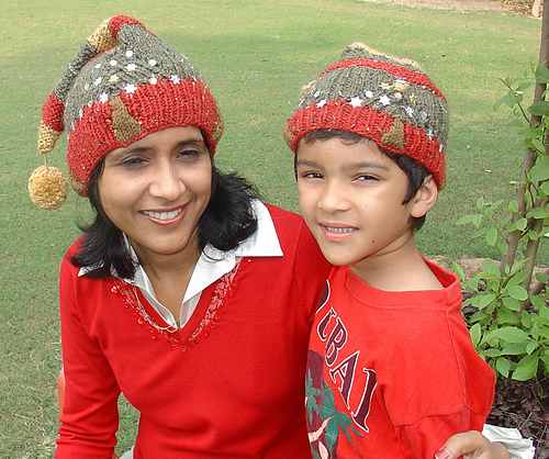 Adult and Child Holiday Tree Hats