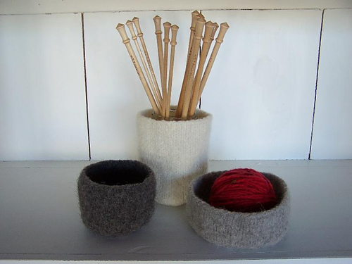 Three Felted Bowls