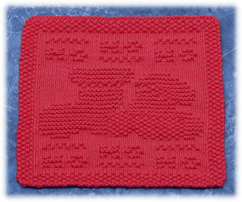 Christmas Boots Dishcloth