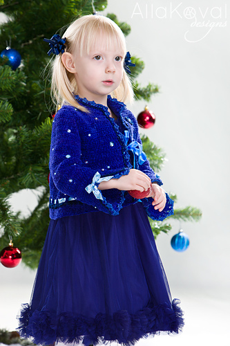 Royal Blue Mom & Me. Liliana Crocheted Jacket