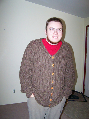 Man's Ribbed Cardigan