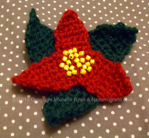 Crocheted Poinsettia