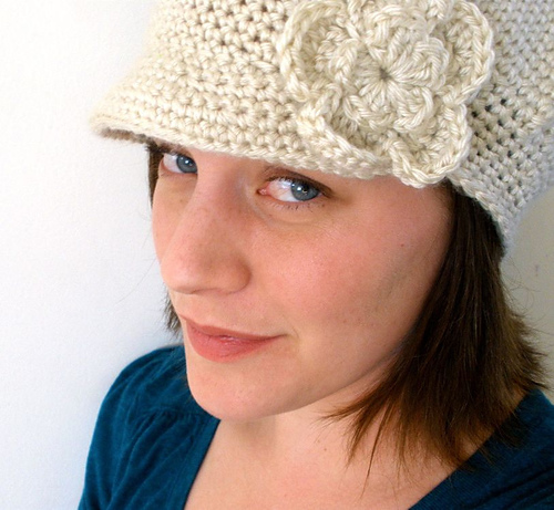 The Newsie - Newsboy Hat with Layered Flower