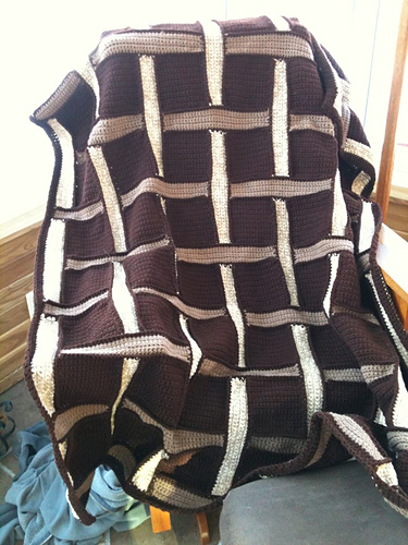 Ravelry: Woven Ribbon Afghan pattern by Lion Brand Yarn