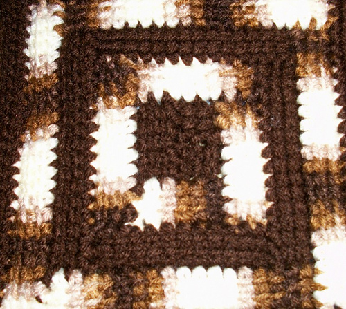 Linked Treble Crochet Square
