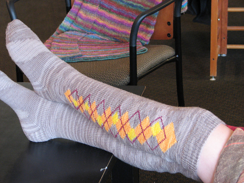 Art Deco Argyle Stockings