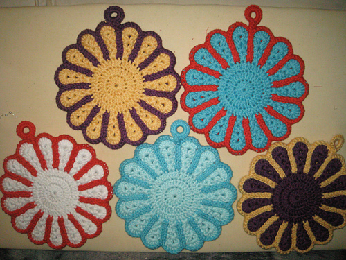 Blomster Potholders - bytenpenjenn