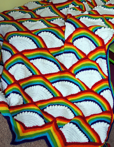 Crocheted Fan Afghan photo 2
