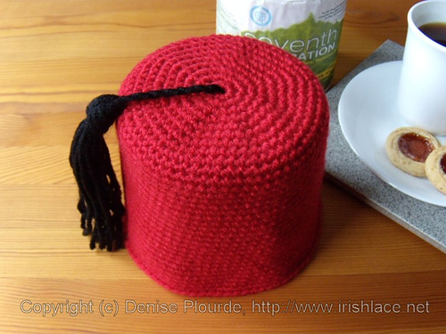 Fez Toilet Paper Roll Cover, Crochet