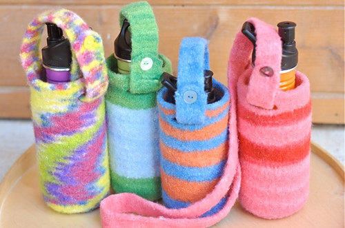 waldorfmama felted water bottle carrier