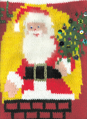 Santa and Chimney Christmas Stocking #6206C