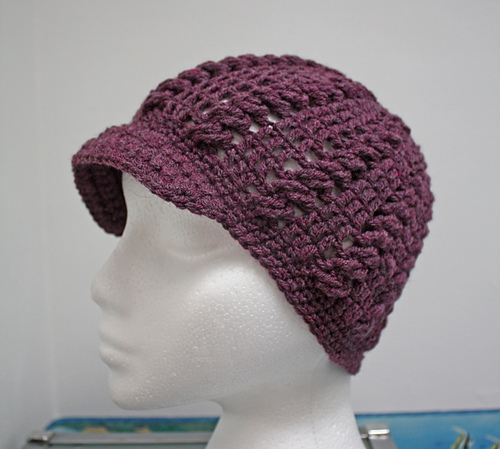 Faux Cabled Brimmed Beanie