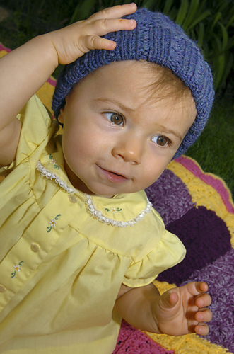 Spiral-Smocked Baby Hat