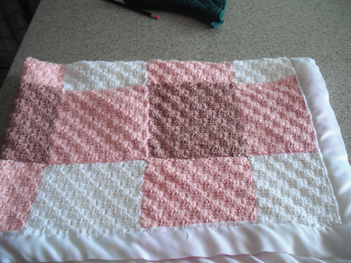 Diagonal Squares Gingham Blanket
