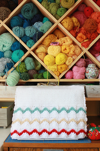Chevron Stripe Sewing Machine Cover
