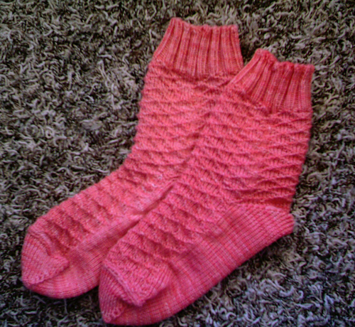 Robin's Brocade Socks