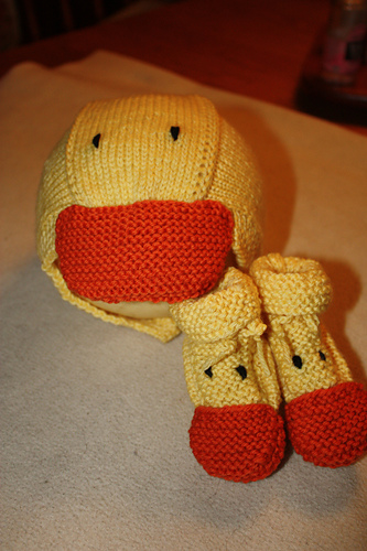 Duck Hood and Bootees: Booties