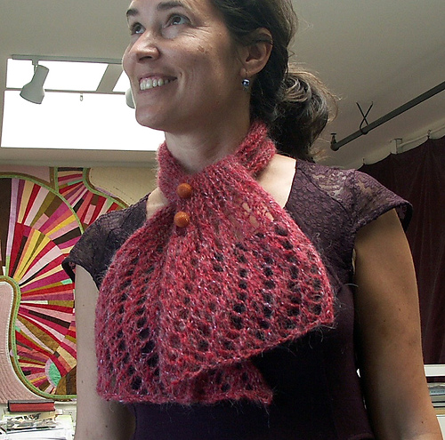 Anthropologie-Inspired Knitted Lace Neck Wrap photo 1