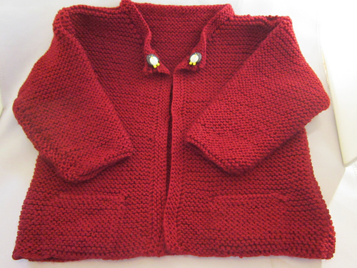 Garter Stitch Jacket with Shoes