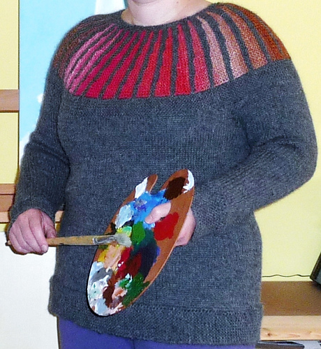 Farbenkreis (halsnaher Ausschnitt)