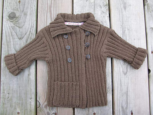 Ribbed baby sweater