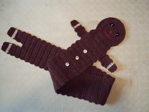 Child's Gingerbread Boy Scarf