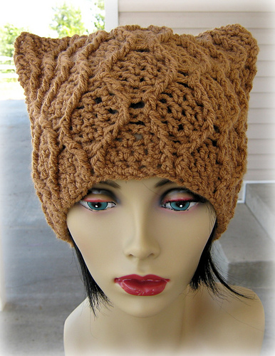 Cabled Kitty Hat