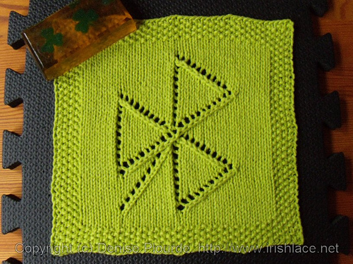 Tipsy Triangles Shamrock Washcloth
