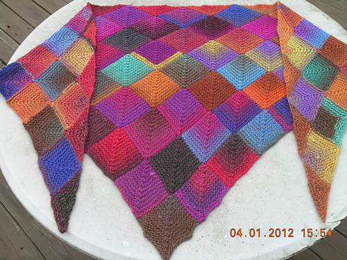 Mitred Diamond Shawl