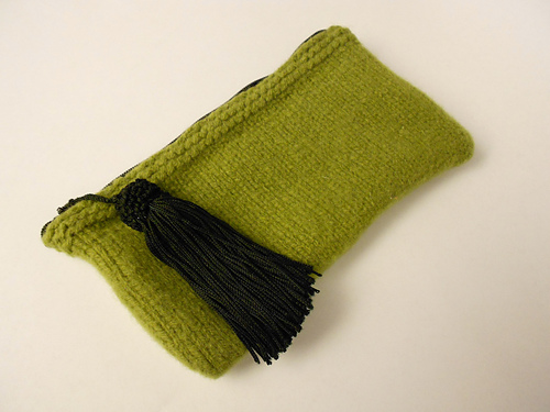 Alluring Felted Wallet with Hand Sewn Zipper