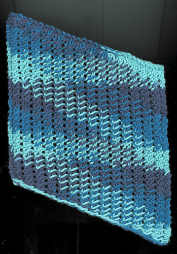 Bias Brioche dishcloth
