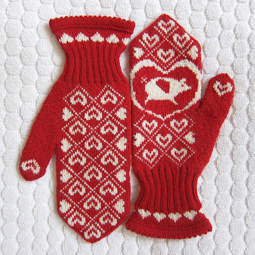 Flying Pig Mittens