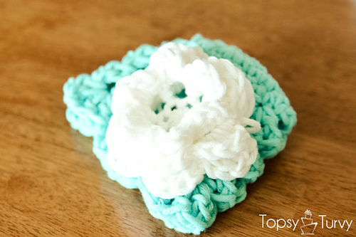 Shell Baby Beanie and extra large flower