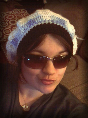 snow ball slouchy hat