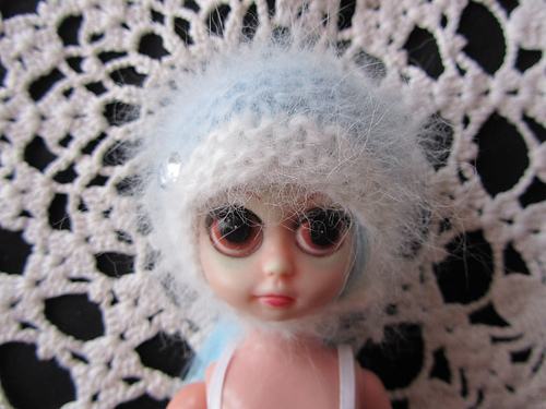 Angora Hat for 3 dolls