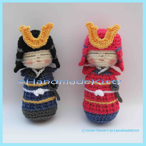 Samurai Kokeshi Amigurumi