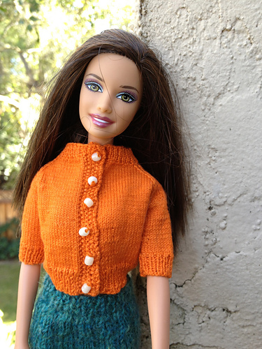 DWD #17 Basic Cardigan for Mattel’s Barbie Doll