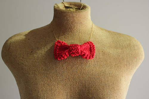 Knit Bowtie Necklace