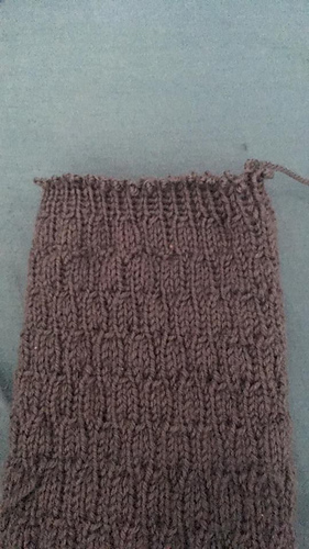 I ran out of yarn at the end of this. :( Going to get another Balla nd make the cuffs longer.