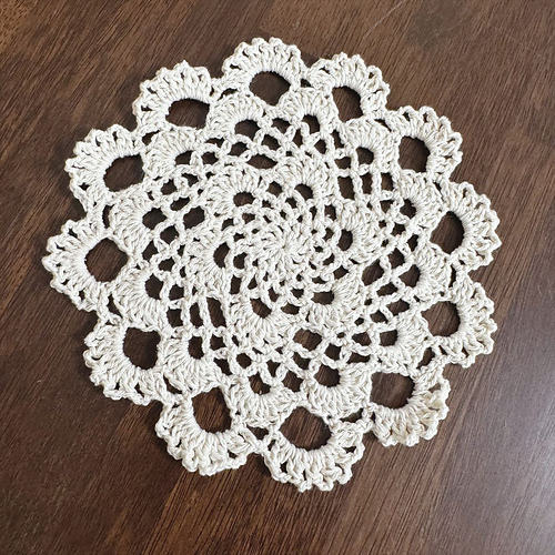 Spring Plum Bloom Doily