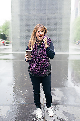 Manko Puff Stitch Infinity Scarf photo 7