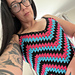 Summer Chevron crop top pattern 