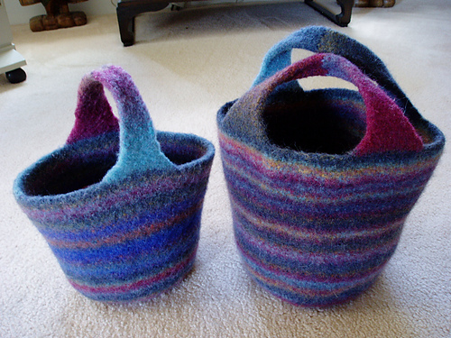 2 Petite Felted Bags