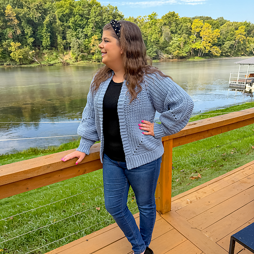 Solid Hexagon Cardigan