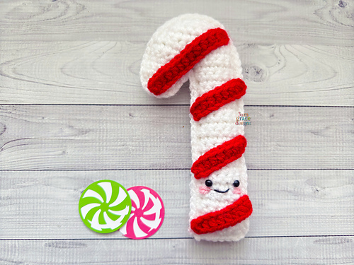 Ravelry: Mini Candy Cane Kawaii Cuddler® pattern by Donna Beavers
