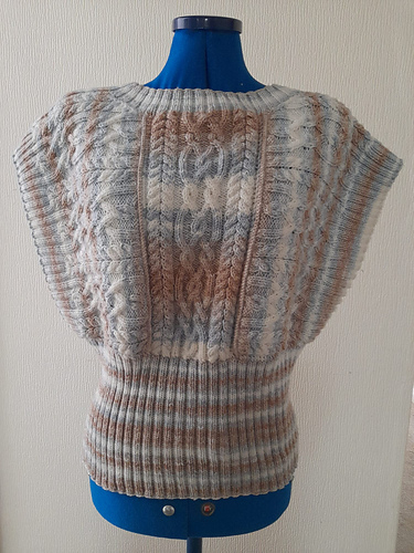 Cable Vest - Sideways Knit